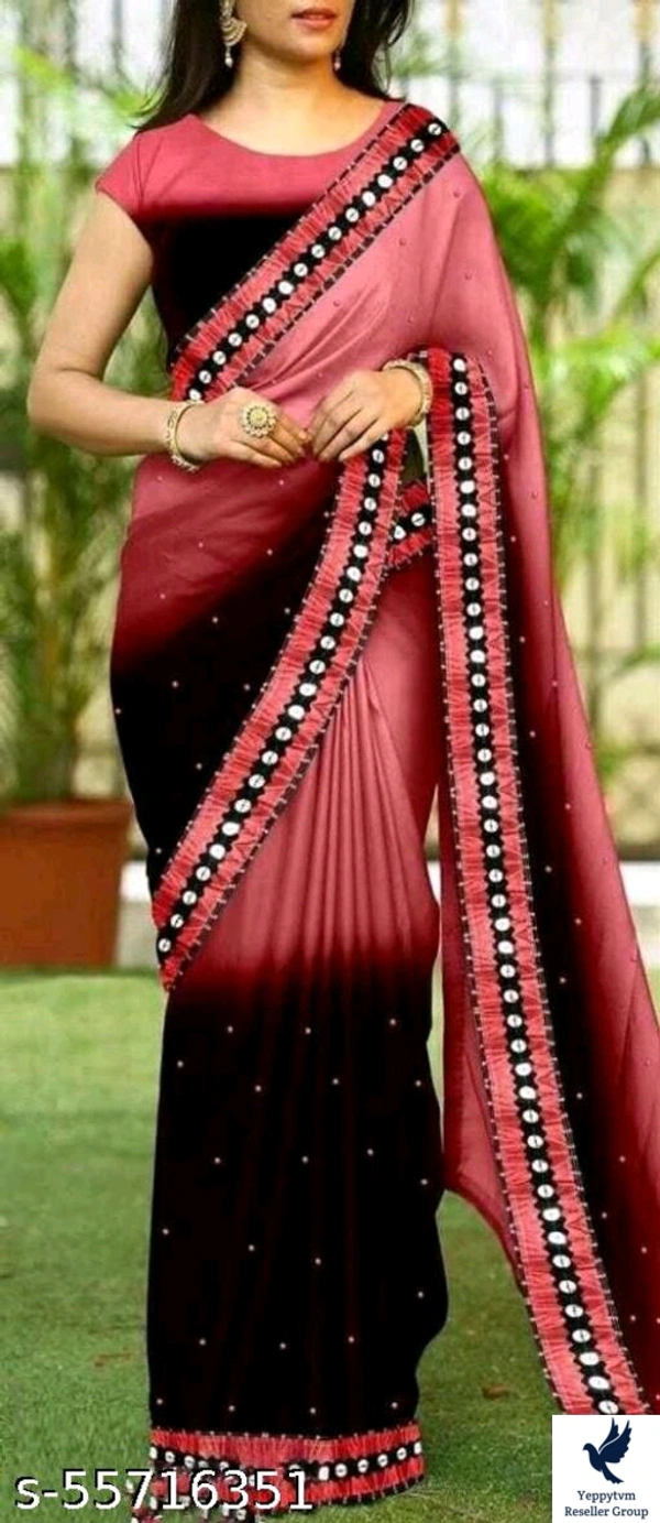 Charvi Fashionable SareesSaree Fabric: GeorgetteBlouse: Separate Blouse PieceBlouse Fabric: SilkPattern: Self-DesignBlouse Pattern: SolidMultipack: SingleSizes: Free Size (Saree Length Size: 5.5 m, Blouse Length Size: 0.8 m) 900