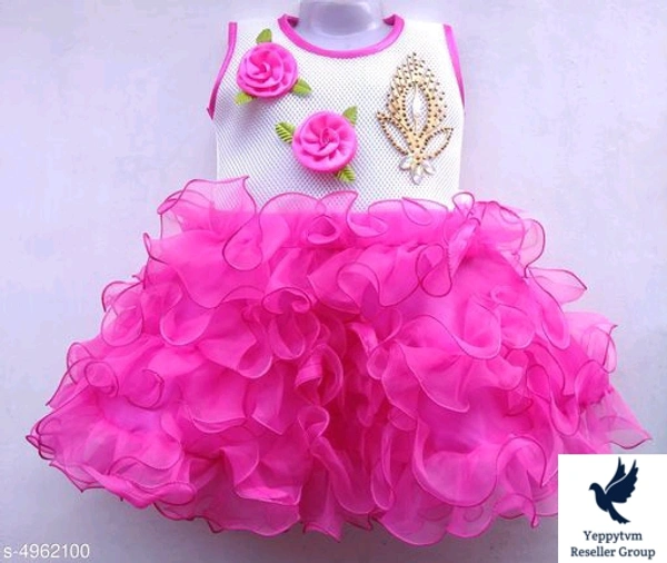 Agile Stylus Girls Frocks & DressesFabric: NetSleeve Length: SleevelessPattern: EmbellishedMultipack: SingleSizes:6-12 Months, 9-12 Months, 12-18 Months, 18-24 Months, 0-1 Years, 1-2 Years. 900