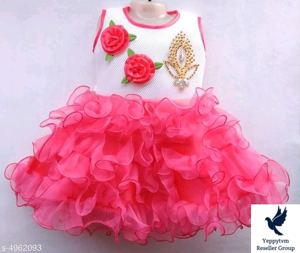 Agile Stylus Girls Frocks & DressesFabric: NetSleeve Length: SleevelessPattern: EmbellishedMultipack: SingleSizes:6-12 Months, 9-12 Months, 12-18 Months, 18-24 Months, 0-1 Years, 1-2 Years. 900