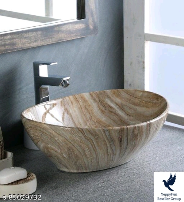 Bherunath Art Wash Basin Counter Top, Tabletop Ceramic Bathroom Sink/Basin Vessel Sink For Bathroom & Living Room (Dimension 410x340x145mm)Name: Bherunath Art Wash Basin Counter Top, Tabletop Ceramic Bathroom Sink/Basin Vessel Sink For Bathroom & Living Room (Dimension 410x340x145mm)Material: CeramicColor: CreamType: Counter TopProduct Breadth: 13 InchProduct Height: 5 InchProduct 