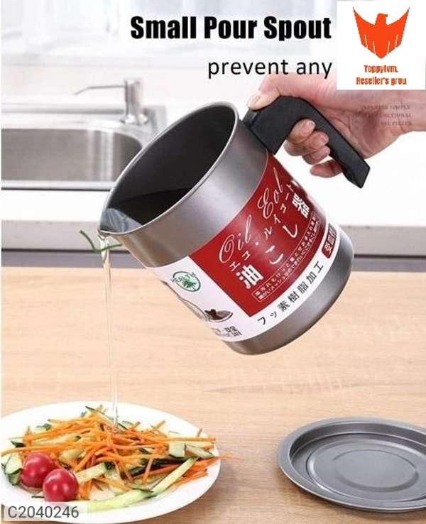 : Oil Container- Stainless Steel Oil Storage Container for KitchenPackage Contains: It has 1 Piece of Oil ContainerMaterial: Stainless SteelColor: SilverLength: 12.5cmBreadth: 12cmHeight: 11.3cmCapacity: 1400mlCombo/Set Of: Pack of 1Additional Information: Features:1.High Quality Material:The product is made of high quality 304 stainless steel, very durable, safe, and rust-resistan