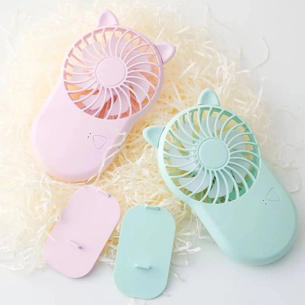 Cat Shape Pocket Fan USB Charging Mini Fan Handheld Desktop Silent Fan Portable Carry Cute Cartoon FanPrice-430₹