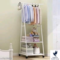LEOPAX Coat Clothes Rack Stand, Metal Rolling Garment Rack with Shelf & Lockable Wheels-White (160 x 55 x 42cm)Name: LEOPAX Coat Clothes Rack Stand, Metal Rolling Garment Rack with Shelf & Lockable Wheels-White (160 x 55 x 42cm)Material: MetalType: Coat HangersProduct Breadth: 42 cmProduct Height: 99.5 cmProduct Length: 55 cmMultipack: Pack of 1