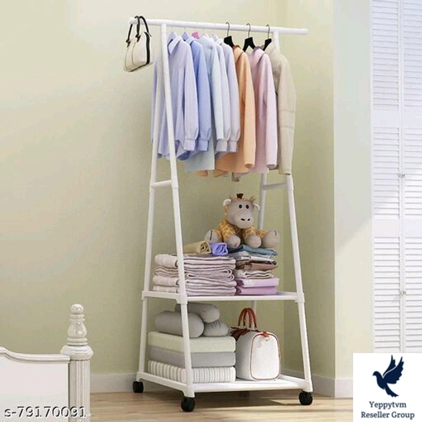 LEOPAX Coat Clothes Rack Stand, Metal Rolling Garment Rack with Shelf & Lockable Wheels-White (160 x 55 x 42cm)Name: LEOPAX Coat Clothes Rack Stand, Metal Rolling Garment Rack with Shelf & Lockable Wheels-White (160 x 55 x 42cm)Material: MetalType: Coat HangersProduct Breadth: 42 cmProduct Height: 99.5 cmProduct Length: 55 cmMultipack: Pack of 1