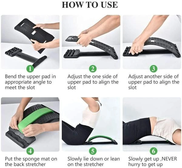 Back Stretching Device,Back Massager for Bed & Chair & Car,Multi-Level Lumbar Support Stretcher Spinal, Lower and Upper Muscle Pain Relief & Regain Your Perfect WaistName: Back Stretching Device,Back Massager for Bed & Chair & Car,Multi-Level Lumbar Support Stretcher Spinal, Lower and Upper Muscle Pain Relief & Regain Your Perfect WaistMultipack: 1RELIEVE MUSCLE PAIN AND STRESS – W