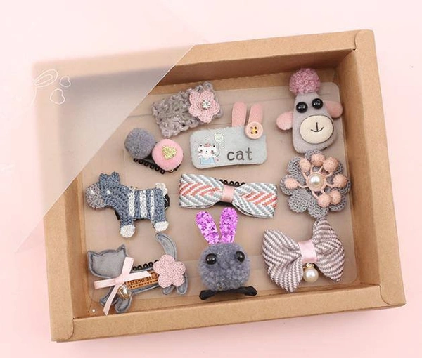 Cute Children Cartoon Animal Bow•Lovely Appearance Design: The cartoon animals and bow decoration makes the hair clip fashionable and sweet, more attractive for little girls.•Easy to match: With sweet style, it is suitable for lace dresses, princess dresses, pleated skirts, short skirts and other stylish clothes.•Gift PackingNo Colour/Print ChoicePack of 10 pcsPrice-280₹(for 10 pcs