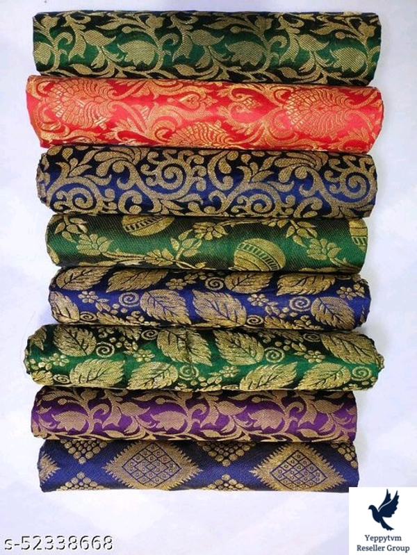 Classy Women Blouse PieceName: Classy Women Blouse PieceFabric: BrocadePattern: Zari WovenMultipack: 8Sizes: 8 MtrCountry of Origin: India1280    1meter  AVa1200. 8pc Set