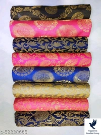 Classy Women Blouse PieceName: Classy Women Blouse PieceFabric: BrocadePattern: Zari WovenMultipack: 8Sizes: 8 MtrCountry of Origin: India1280    1meter  AVa1200. 8pc Set