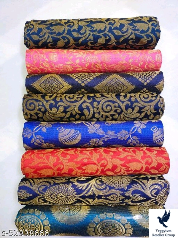 Classy Women Blouse PieceName: Classy Women Blouse PieceFabric: BrocadePattern: Zari WovenMultipack: 8Sizes: 8 MtrCountry of Origin: India1280    1meter  AVa1200. 8pc Set