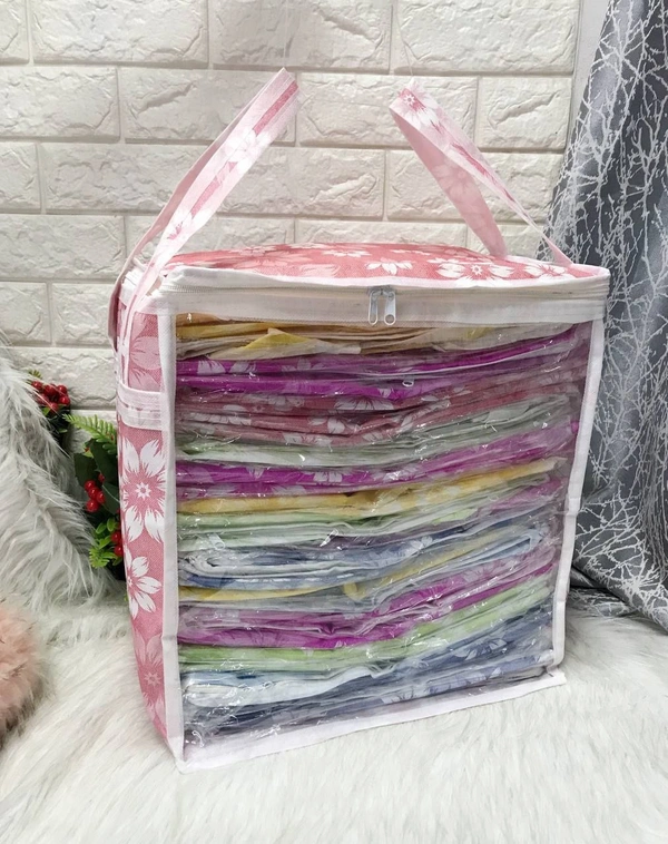 *New Non Woven Material Material Storage Organizer  Space Approx 15 Sarees / Dress Organize Huge Sapce High Quality With Big Handle Easy To Carry**📐SIZE📏*Height : 16" (40cm)Length : 15" (39cm)Base : 12" (30cm)*Price Rs : ₹1,150/-*