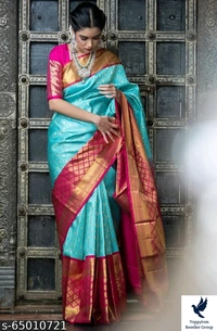 Red & Gold Coloured Silk Blend Woven Design Kanjeevaram SareeName: Red & Gold Coloured Silk Blend Woven Design Kanjeevaram SareeSaree Fabric: Silk BlendBlouse: Separate Blouse PieceBlouse Fabric: Banarasi SilkPattern: Woven DesignBlouse Pattern: Same as SareeMultipack: SingleSizes: Free Size (Saree Length Size: 5.5 m, Blouse Length Size: 0.8 m) Country of Origin: India. 900