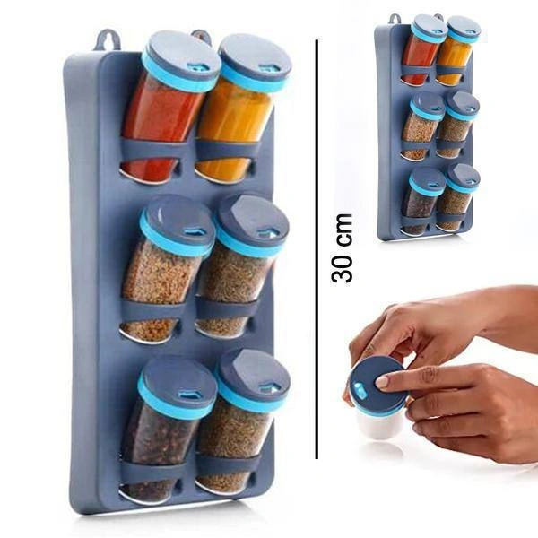 Space Saver 6pc Spice Rack•Spice rack with three tiers of shelves is perfect for organizing your spices, herbs, condiments, salt and pepper shakers, baking supplies, tea, coffee, jars, packaged gelatine, cosmetics, makeup brushes, nail polish, creams, crafting tools, and office supplies. •Ideal for kitchen pantry, countertop, bathroom, vanity, office, and craft room. •This spice ra