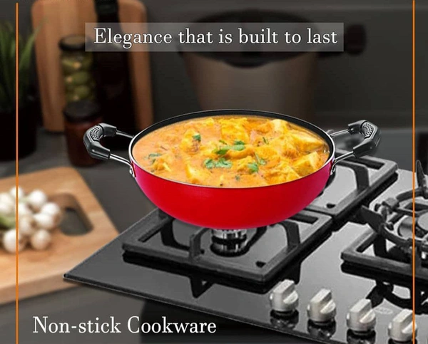 THIS COMES IN 2 SIZES1)Deep Kadai Large  Included .Spatula.Scrubber.LidCapacity-3.5 LtrMrp Written On Box-949 rsOUR PRICE-760 rs2)Deep Kadai MediumIncluded .Spatula.Scrubber.LidCapacity-3 LtrMrp Written On Box-930 rsOUR PRICE-710 rsMADE IN INDIA