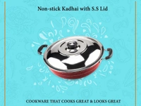 THIS COMES IN 2 SIZES1)Deep Kadai Large  Included .Spatula.Scrubber.LidCapacity-3.5 LtrMrp Written On Box-949 rsOUR PRICE-760 rs2)Deep Kadai MediumIncluded .Spatula.Scrubber.LidCapacity-3 LtrMrp Written On Box-930 rsOUR PRICE-710 rsMADE IN INDIA