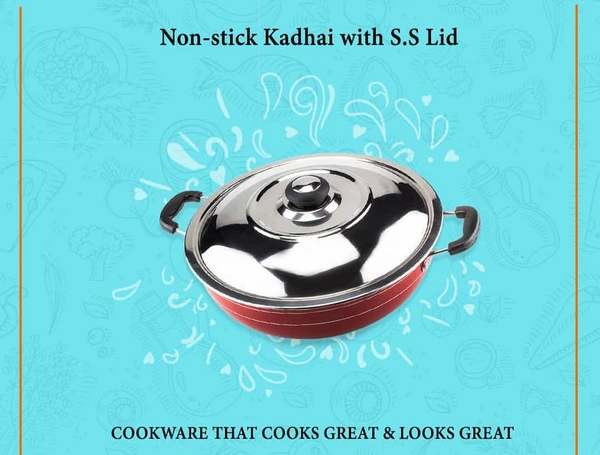 THIS COMES IN 2 SIZES1)Deep Kadai Large  Included .Spatula.Scrubber.LidCapacity-3.5 LtrMrp Written On Box-949 rsOUR PRICE-760 rs2)Deep Kadai MediumIncluded .Spatula.Scrubber.LidCapacity-3 LtrMrp Written On Box-930 rsOUR PRICE-710 rsMADE IN INDIA
