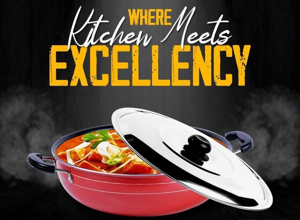 THIS COMES IN 2 SIZES1)Deep Kadai Large  Included .Spatula.Scrubber.LidCapacity-3.5 LtrMrp Written On Box-949 rsOUR PRICE-760 rs2)Deep Kadai MediumIncluded .Spatula.Scrubber.LidCapacity-3 LtrMrp Written On Box-930 rsOUR PRICE-710 rsMADE IN INDIA