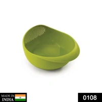 0108 KITCHEN PLASTIC BIG RICE BOWL STRAINER PERFECT SIZE FOR STORING AND STRAINING..Price : 229