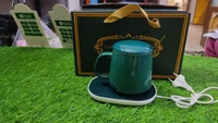 Smart USB Electric Coffee Mug Cup Warmer Set With Spoon. 1299