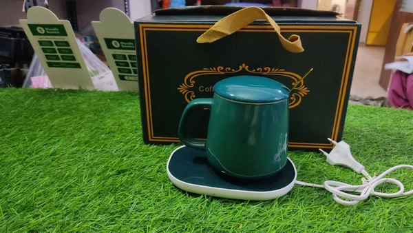 Smart USB Electric Coffee Mug Cup Warmer Set With Spoon. 1299