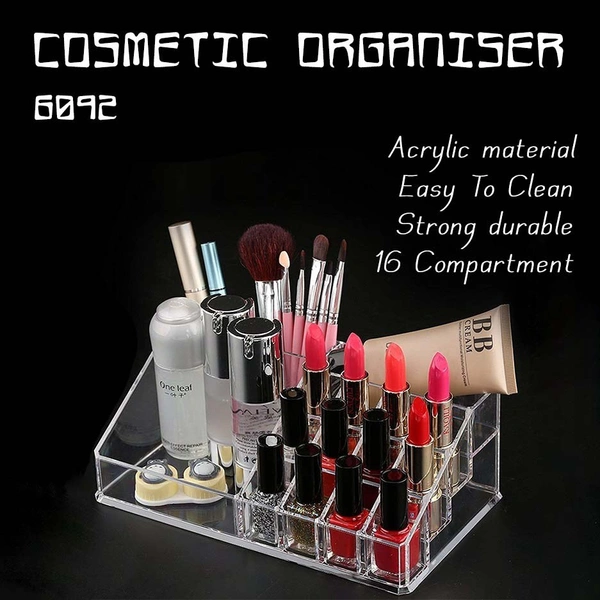 6092 COSMETIC ORGANISER 16 COMPARTMENT COSMETIC MAKEUP STORAGE ORGANISER BOX..Rs. 360.00
