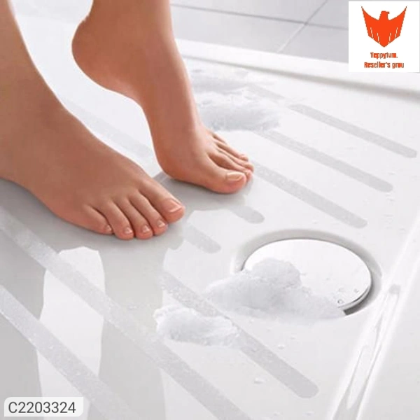  Grip Sticker- Anti Slip Bath Grip Stickers(Pack of 5)Package Contains: It has 5 Pieces of Bath Grip Stickers
Material: PVC
Color: White
Length: 7inch
Breadth: 0.6inch
Combo/Set Of: Pack of 5
Additional Information: Self adhesive anti-slip strips.Quick and easy to use: just peel and stick.Perf