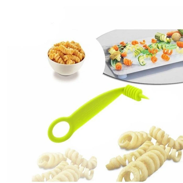KITCHEN PLASTIC VEGETABLES SPIRAL CUTTER / SPIRAL KNIFE / SPIRAL SCREW SLICER  200 PC Avail 