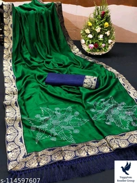 Fashionable SareesSaree Fabric: Vichitra SilkBlouse: Separate Blouse PieceBlouse Fabric: Art SilkPattern: SolidBlouse Pattern: Same as BorderNet Quantity (N): SingleSizes: Free Size (Saree Length Size: 5.5 m, Blouse Length Size: 0.8 m) Country of Origin: India890 each