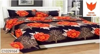 (Buy 1 Get 1 Free) Floral & Abstract Printed Polycotton Double Bedsheets