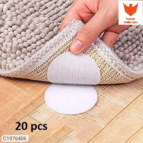 Bb4u trendyfashion Yeppytvm Reseller Group:Sofa Cushoin Velcro- Double Sided Hook Loop Self Adhesive Fastener Interlocking Tape for Sofa VelcroPackage Contains: It has 20 Pieces of Interlocking Tape for Sofa Velcro Dimensions(L x B x H in cm): 5 x 5 x 1Material: PlasticColor: WhiteCombo/Set Of: Pack of 20Additional Information: Adhesive reaches maximum strength after Both hook and 