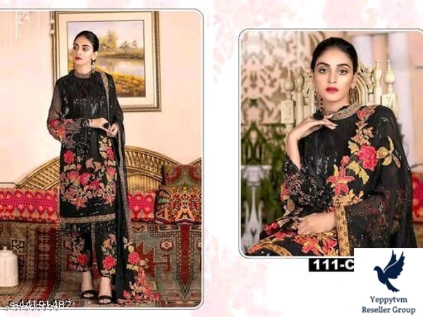 Whatsapp -> https://ltl.sh/zFQuOr-A (+918137950796)Adrika Fabulous Semi-Stitched SuitsTop Fabric: GeorgetteLining Fabric: ShantoonBottom Fabric: ShantoonDupatta Fabric: NetPattern: EmbroideredNet Quantity (N): SingleSizes: Semi Stitched (Top Bust Size: Up To 48 in, Top Length Size: 54 in, Bottom Length Size: 2.25 in, Dupatta Length Size: 2.25 in) Un Stitched (Top Bust Size: Up To 4