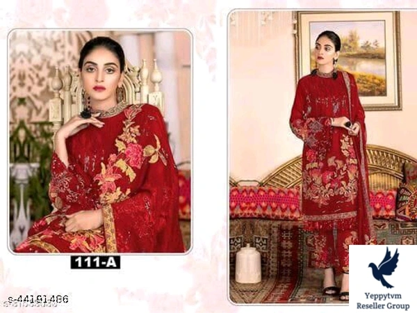 Whatsapp -> https://ltl.sh/zFQuOr-A (+918137950796)Adrika Fabulous Semi-Stitched SuitsTop Fabric: GeorgetteLining Fabric: ShantoonBottom Fabric: ShantoonDupatta Fabric: NetPattern: EmbroideredNet Quantity (N): SingleSizes: Semi Stitched (Top Bust Size: Up To 48 in, Top Length Size: 54 in, Bottom Length Size: 2.25 in, Dupatta Length Size: 2.25 in) Un Stitched (Top Bust Size: Up To 4