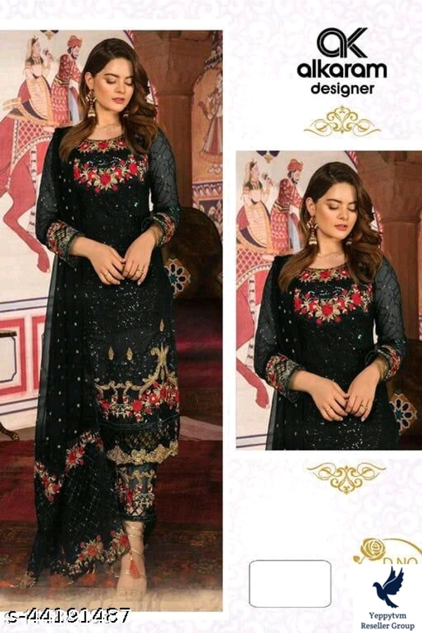 Whatsapp -> https://ltl.sh/zFQuOr-A (+918137950796)Adrika Fabulous Semi-Stitched SuitsTop Fabric: GeorgetteLining Fabric: ShantoonBottom Fabric: ShantoonDupatta Fabric: NetPattern: EmbroideredNet Quantity (N): SingleSizes: Semi Stitched (Top Bust Size: Up To 48 in, Top Length Size: 54 in, Bottom Length Size: 2.25 in, Dupatta Length Size: 2.25 in) Un Stitched (Top Bust Size: Up To 4