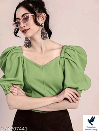 SSC Power Shoulders TopFabric: PolyesterSleeve Length: Short SleevesPattern: SolidNet Quantity (N): 1Sizes:S (Bust Size: 34 in, Length Size: 19 in) M (Bust Size: 36 in, Length Size: 19 in) L (Bust Size: 38 in, Length Size: 19 in) XL (Bust Size: 40 in, Length Size: 19 in) XXL (Bust Size: 43 in, Length Size: 19 in) Country of Origin: India 420