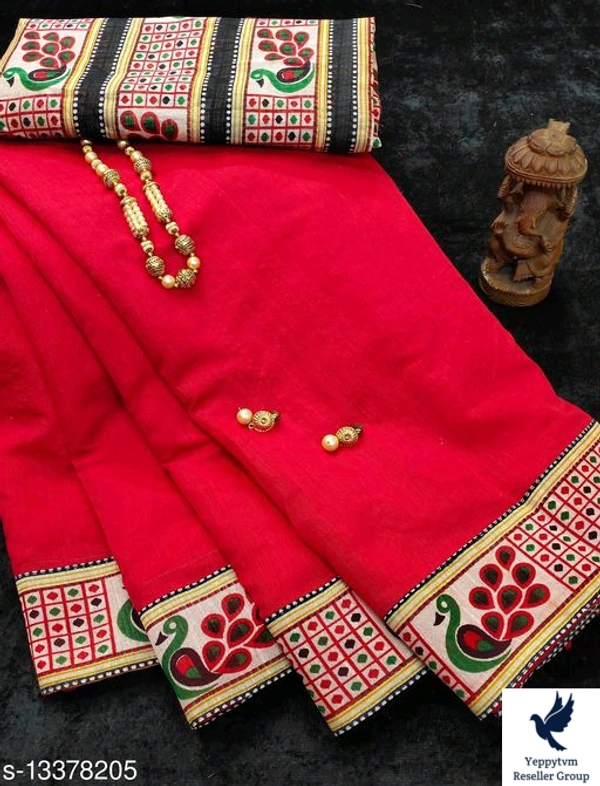Myra Refined SareesSaree Fabric: Chanderi CottonBlouse: Separate Blouse PieceBlouse Fabric: Satin SilkPattern: SolidBlouse Pattern: SolidNet Quantity (N): SingleSizes: Free Size (Saree Length Size: 5.4 m, Blouse Length Size: 0.8 m) Country of Origin: India 700/-each