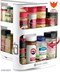 Spice Rack Organizer-Pull-and-Rotate Double-Decker Shelves Spice Rack OrganizerPackage Contains: It has 1 Piece of Spice Rack Organizer Material: Plastic Color: Colour as per availabilityWeight: 480Designs: 3💥 *FREE Shipping FREE COD*490