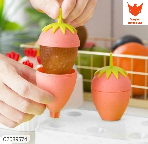 Swadish Ice Cream Mold- Strawberry Shapes 6 Pieces Ice Cream Molds with TrayPackage Contains: It has 6 Pieces of Ice Cream Molds with Tray Combo/Set Of: Pack of 6 Material: Plastic Color: Colour as per availability Length: 17cm Breadth: 12cm Height: 9cm Compartments: 6 Brand: Swadish Additional Information: With it, you can create your own unique frozen treats with juices, purees, 