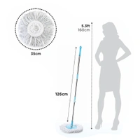 SREE GANASHASPIN MOP WITH BIGGER WHEELS AND PLASTIC AUTO FOLD HANDLE FOR 360 DEGREE CLEANING1299