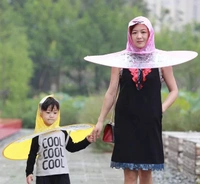 UFO Raincoat Hat Umbrella Headwear Hat Cap Foldable Child Kids Rain Coat Cover 
