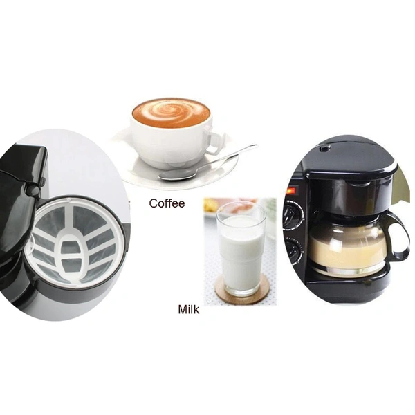 3 IN 1 BREAKFAST MAKER PORTABLE TOASTER OVEN, GRILL PAN & COFFEE MAKER FULL BREAKFAST READY AT ONE GO