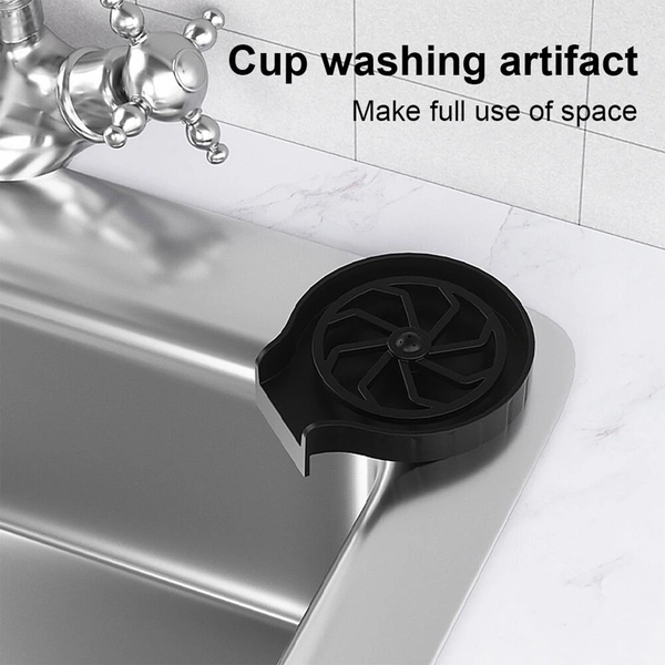 GLASS RINSER FOR KITCHEN SINKS, AUTOMATIC CUP WASHER FOR SINK, FAST CLEANING FAUCET BAR