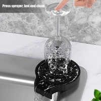 GLASS RINSER FOR KITCHEN SINKS, AUTOMATIC CUP WASHER FOR SINK, FAST CLEANING FAUCET BAR