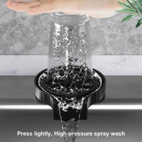 GLASS RINSER FOR KITCHEN SINKS, AUTOMATIC CUP WASHER FOR SINK, FAST CLEANING FAUCET BAR