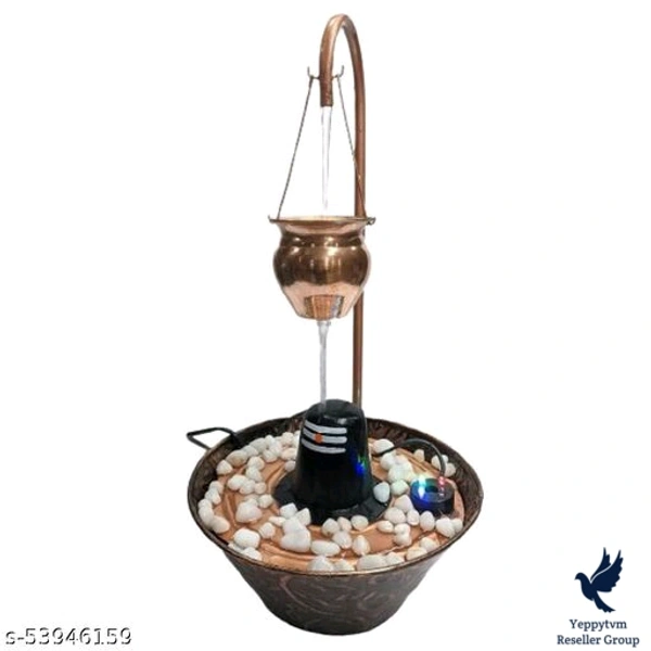 Magic Shivling FountainWater Fountain for Home Table Top DecorationMaterial - FiberHeight - 1.5 feetWeight - 2.5 KgPrice -  ₹2,699.00M.R.P.: ₹2,999.00 Booking compulsoryNo Discount - Height 1.5 Feet