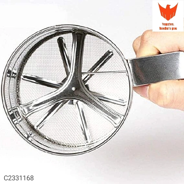 Flour Sifter -Baking Stainless Steel Shaker Sieve Cup Manual