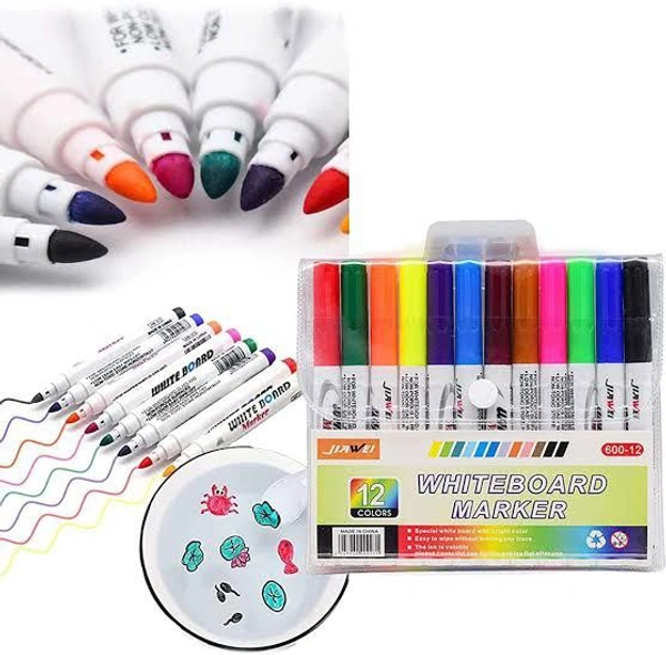 New Arrival11 Colors Magic Whiteboard Pen Erasable Colorful Thin Marker P