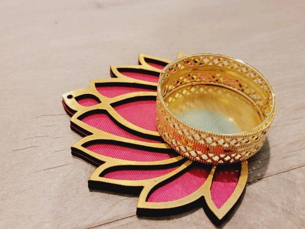 Lotus Candle Holder Tealight Wax WarmerPRICE - 490 rs2 pc set( including candles ) , Wedding Centerpiece,Rangoli Candle Set, Pooja Mandir, Diwali decor