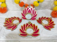 Lotus Candle Holder Tealight Wax WarmerPRICE - 490 rs2 pc set( including candles ) , Wedding Centerpiece,Rangoli Candle Set, Pooja Mandir, Diwali decor