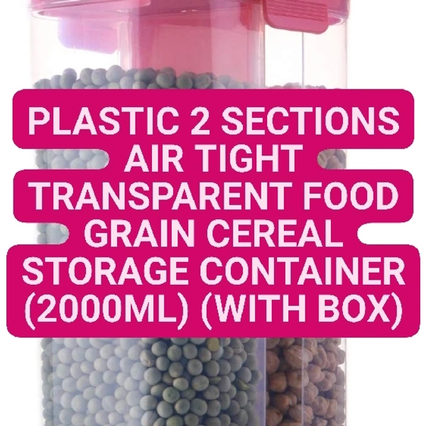 PLASTIC 2 SECTIONS AIR TIGHT ONTAINER (2000ML) (WITH BOX) 