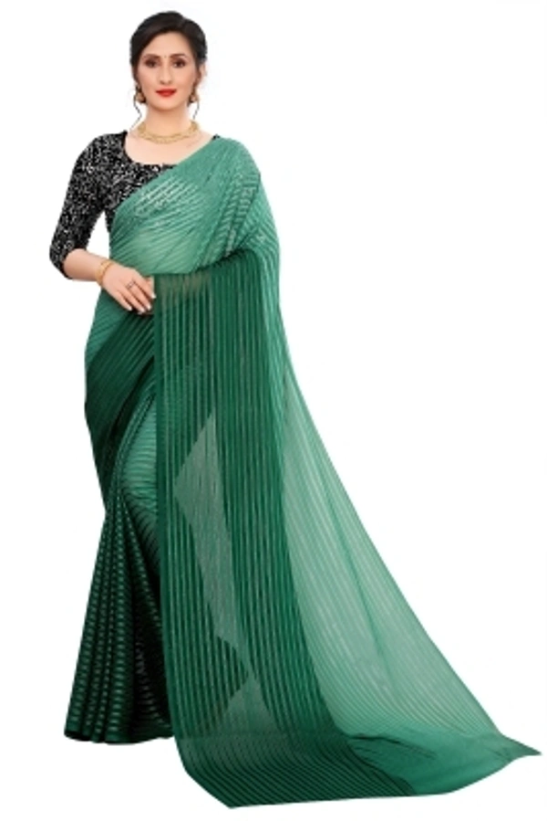SAREEYA16 Striped Daily Wear Georgette Chiffon Blend Saree
