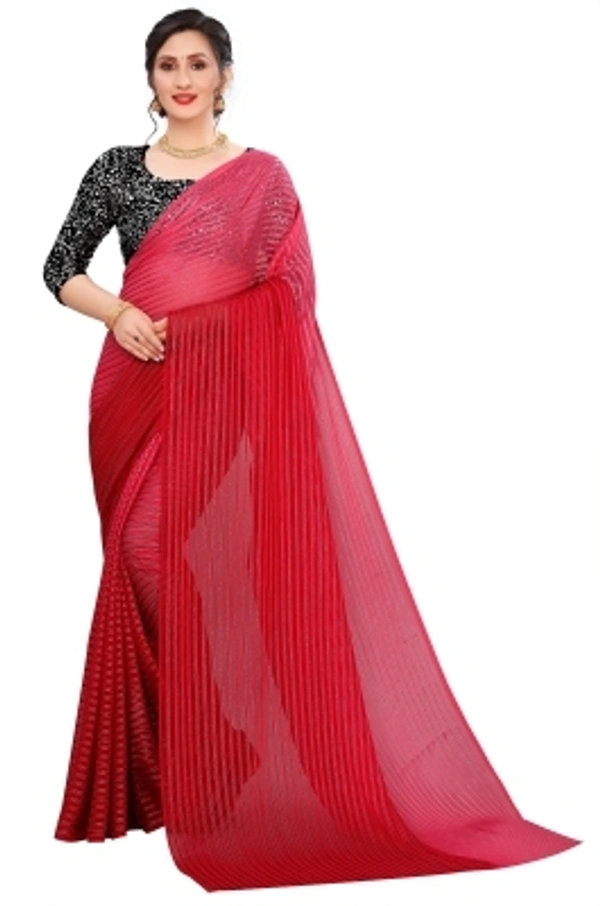 SAREEYA16 Striped Daily Wear Georgette Chiffon Blend Saree